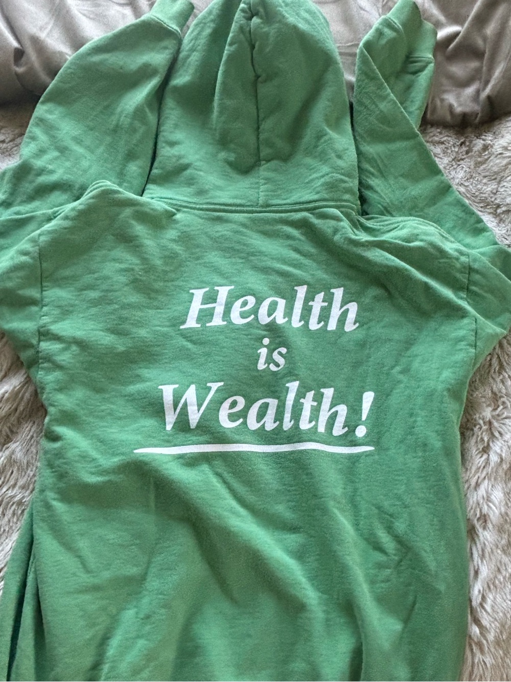Sporty and Rich Hoodie with "Health is Wealth!" Slogan
